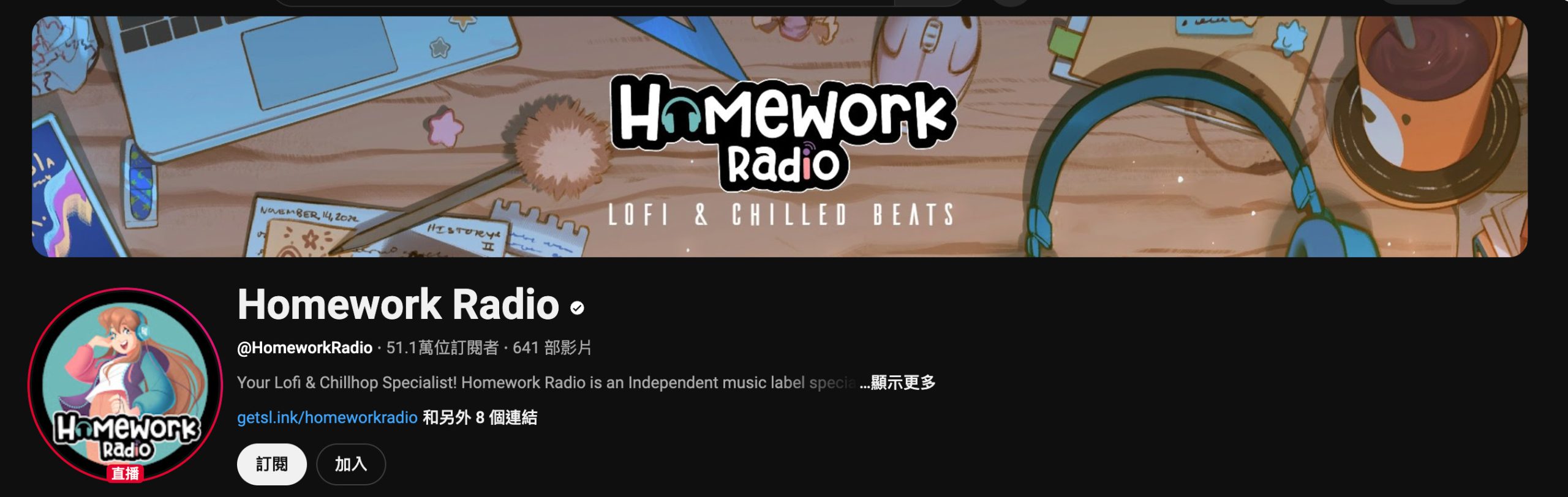 lofi音樂推薦- Homework Radio