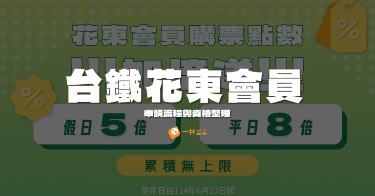 台鐵花東會員優惠
